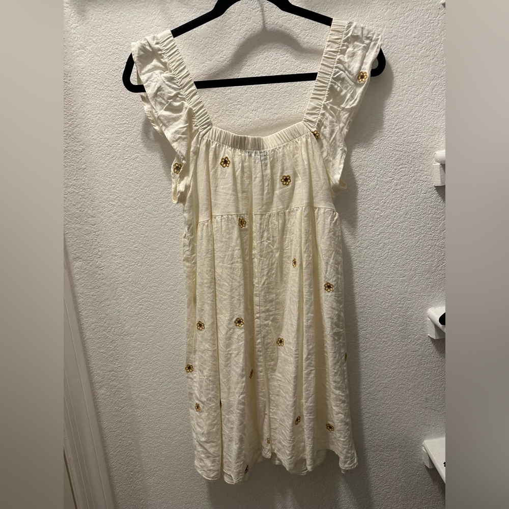 Wild Fable White Sunflower Mini Dress